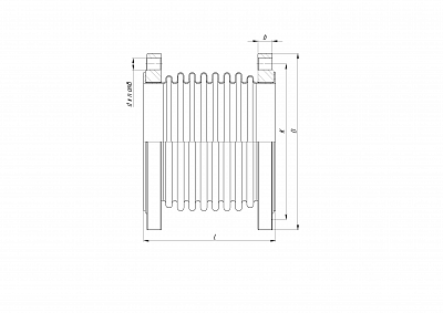 Компенсатор осевой  фланцевый КСОF 150-16-60 L=200