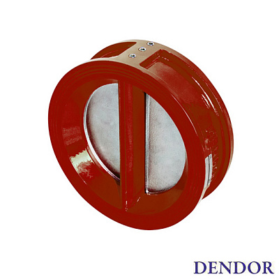 Клапан обратный двустворчатый тип 010C Ду=300 для систем пожаротушения (межфланцевый, чугун)