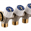 1135955 USYSTEMS коллектор SH 1" с вентилями НР/ВР 4x1/2"НР, ц/ц 38мм '4И